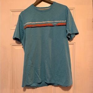 Salt rock vintage Men's Teal T-Shirt with Stripes UK